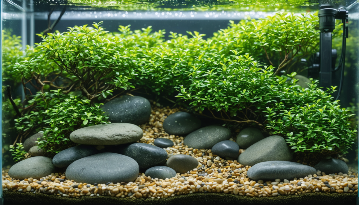 découvrez comment créer un iwagumi parfait grâce à notre guide pratique, en utilisant un substrat soigneusement rincé pour optimiser la beauté et la santé de votre aquarium.