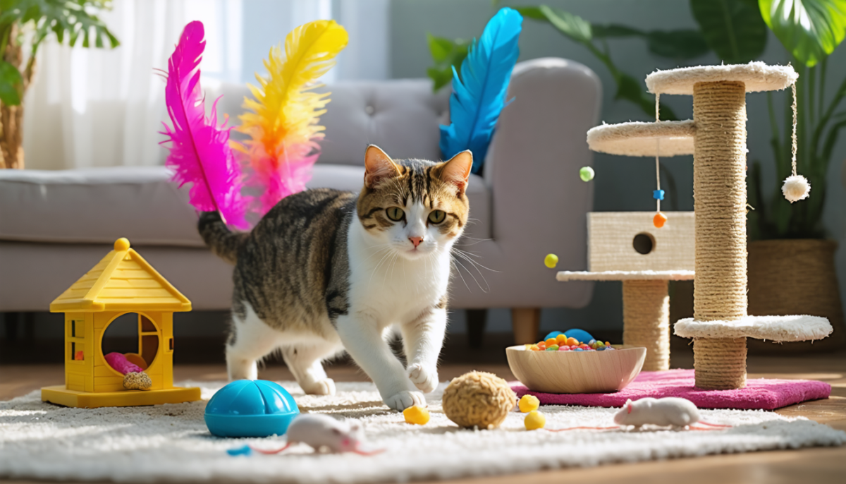 explorez notre sélection des jouets indispensables pour divertir et stimuler l'activité de votre chat, adaptés à tous les âges et préférences.