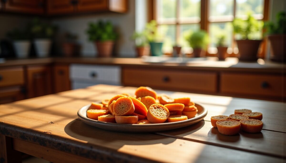 Délicieuses friandises maison pour chiens : patate douce et poulet grillé au menu